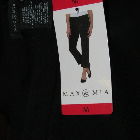 Max & Mia | Black Work Slacks feel of Yoga Pant M - Picture 2 of 5